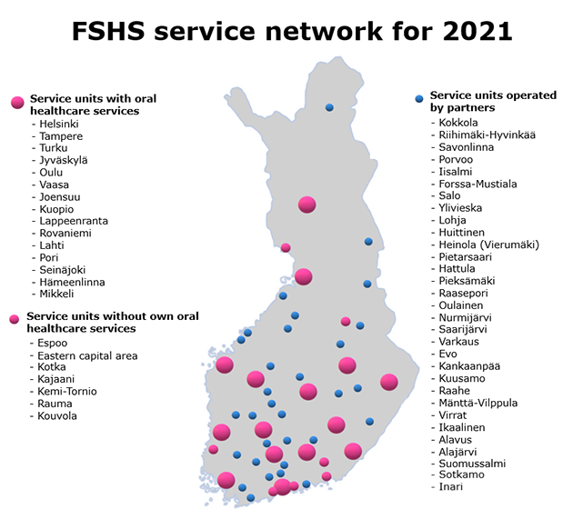FSHS service network for 2021